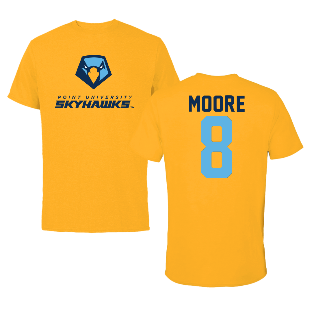 Point University Baseball Gold Performance Tee - #8 Keegan Moore