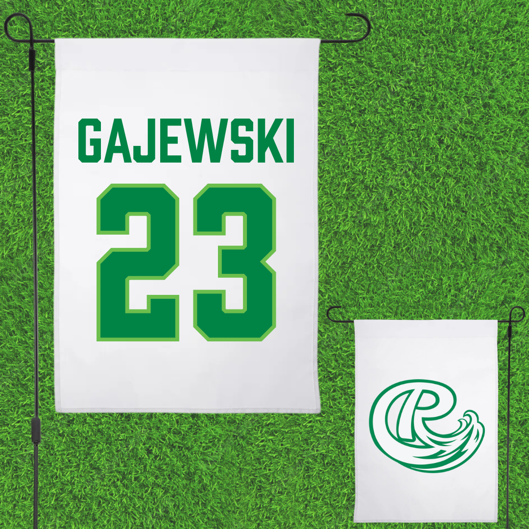 Roosevelt University Volleyball White Garden Flag - #23 Adrian Gajewski