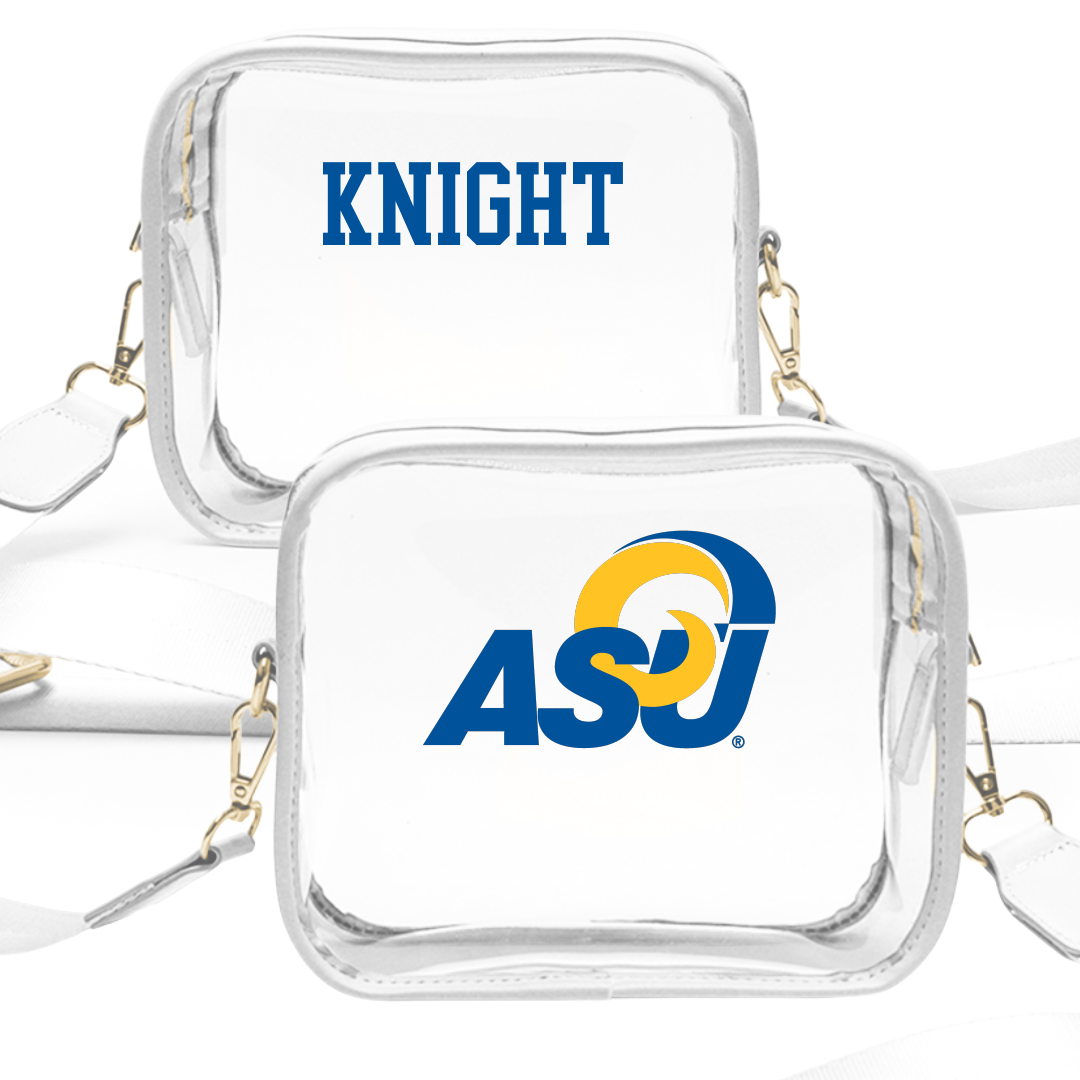 Angelo State University Baseball White Clear Stadium Bag - Cooper Knight