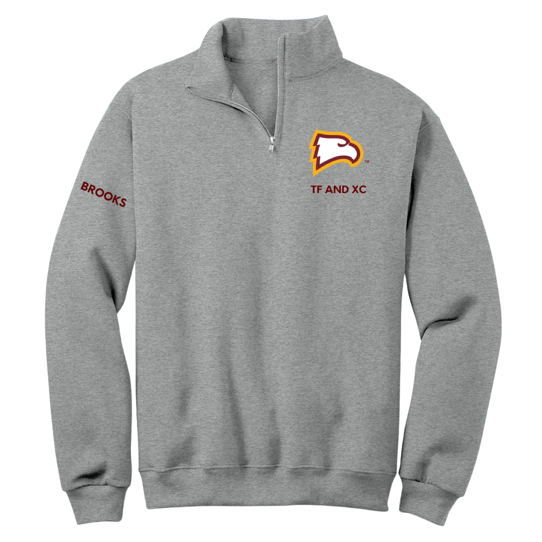 Winthrop University TF and XC Sport Gray Quarter-Zip - DeAngelo Brooks