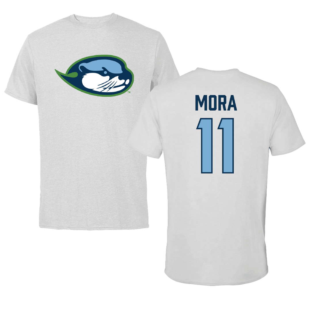 Cal State Monterey Bay Basketball Light Gray Performance Tee - #11 Michael Mora