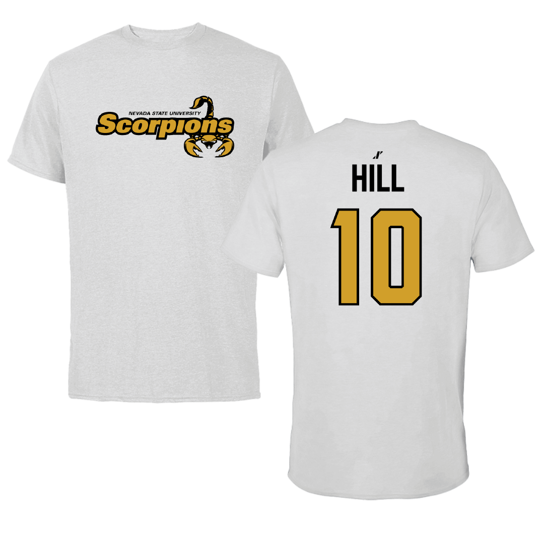 Nevada State University Flag Football (W) Light Gray Scorpions Performance Tee - #10 Brooklin Hill