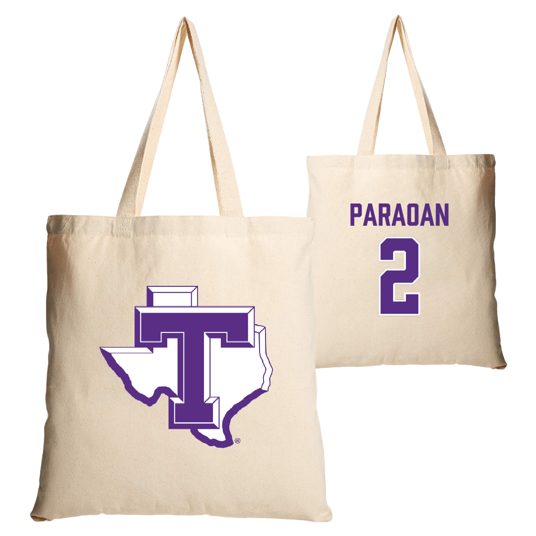 Tarleton State University Volleyball (W) Tan Canvas Tote Bag - #2 Leila Paraoan