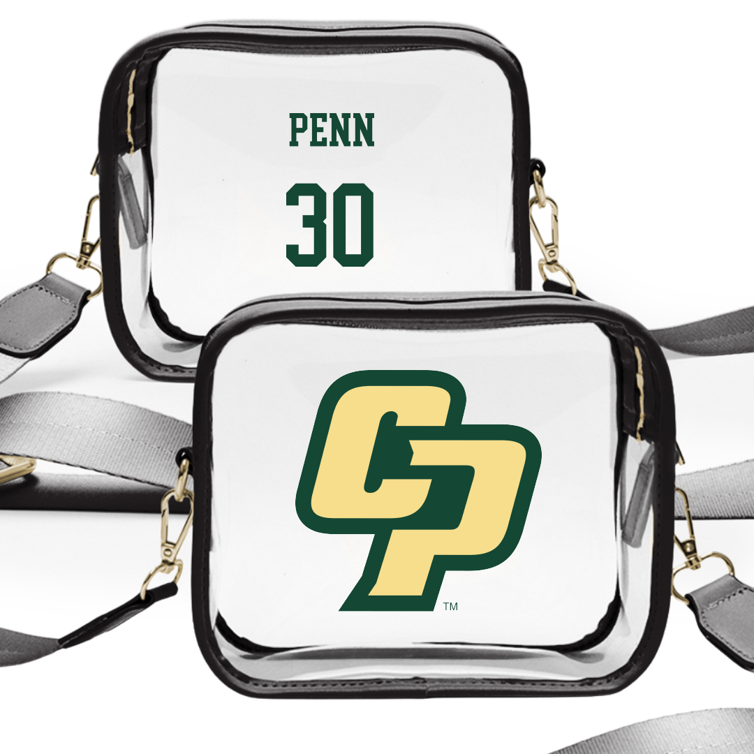 Cal Poly Soccer (W) Black Clear Stadium Bag - #30 Camryn Penn