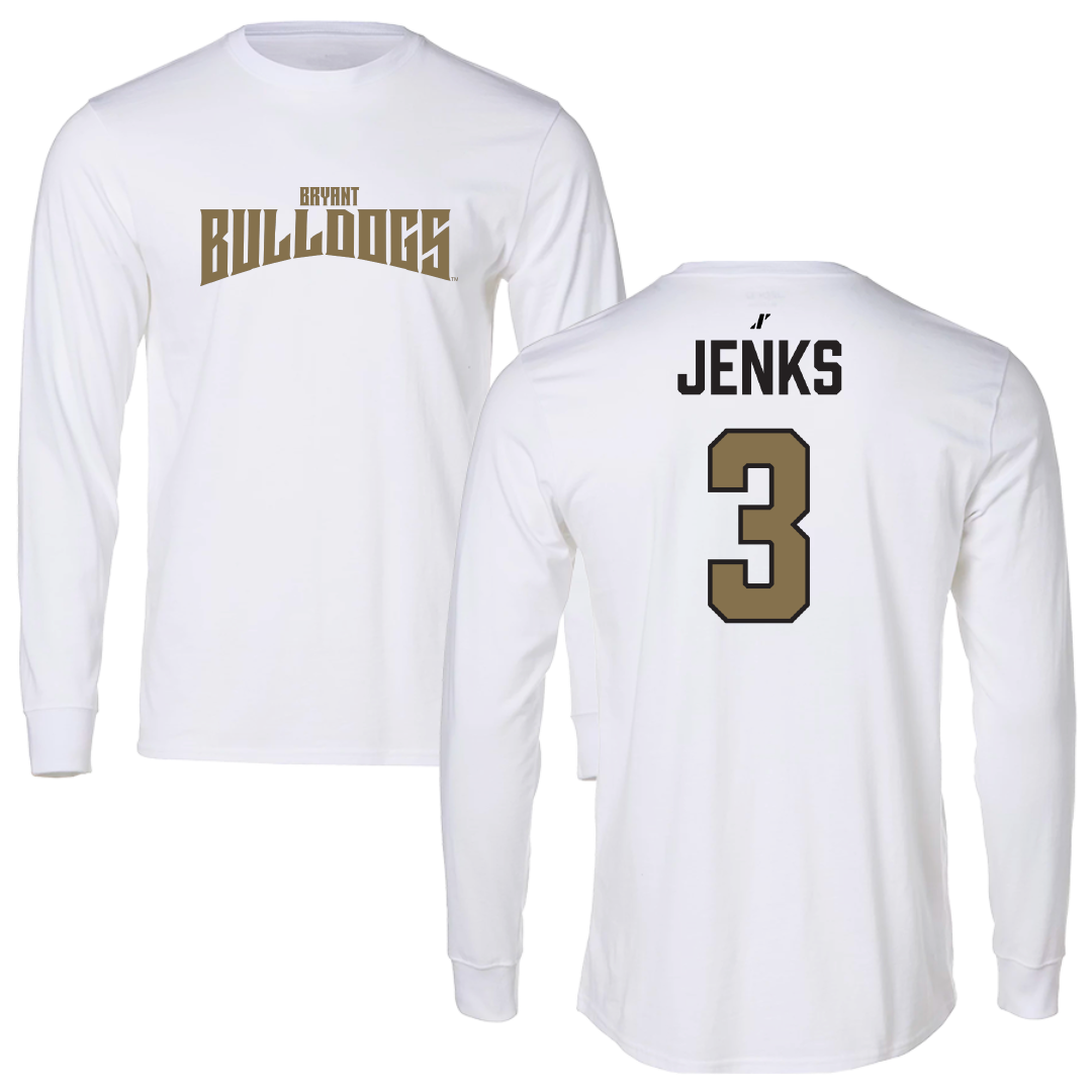 Bryant University Softball White Classic Performance Long Sleeve - #3 Jadyn Jenks