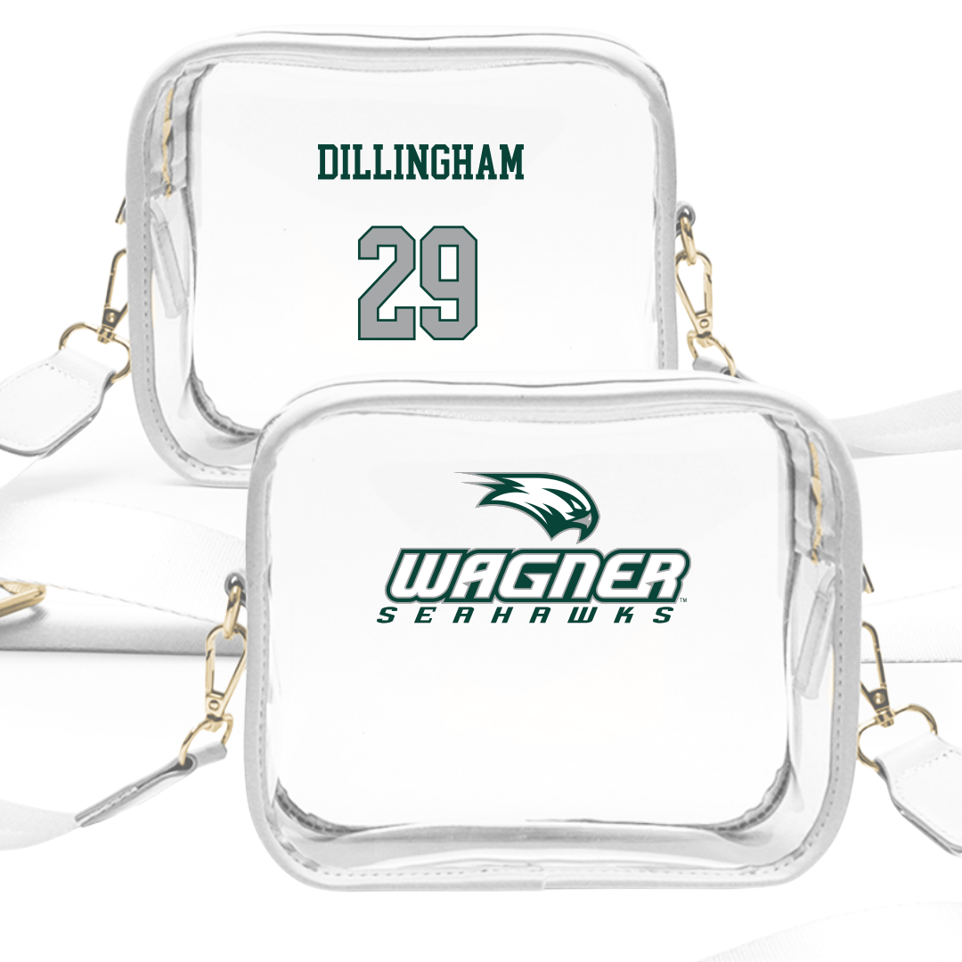 Wagner College Football White Clear Stadium Bag - #29 Donovan Dillingham
