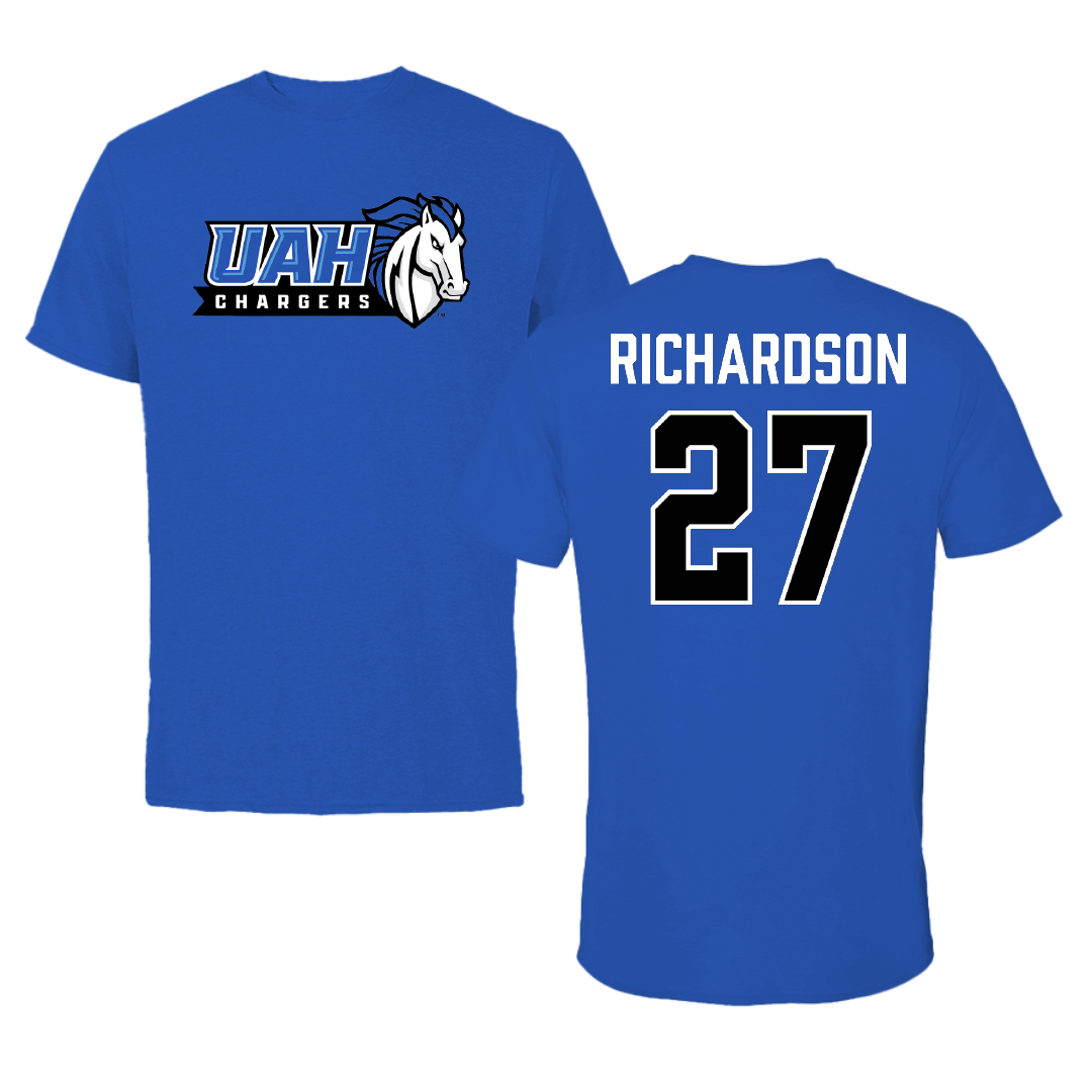 Huntsville Lacrosse (M) Blue Tee - #27 Harper Richardson