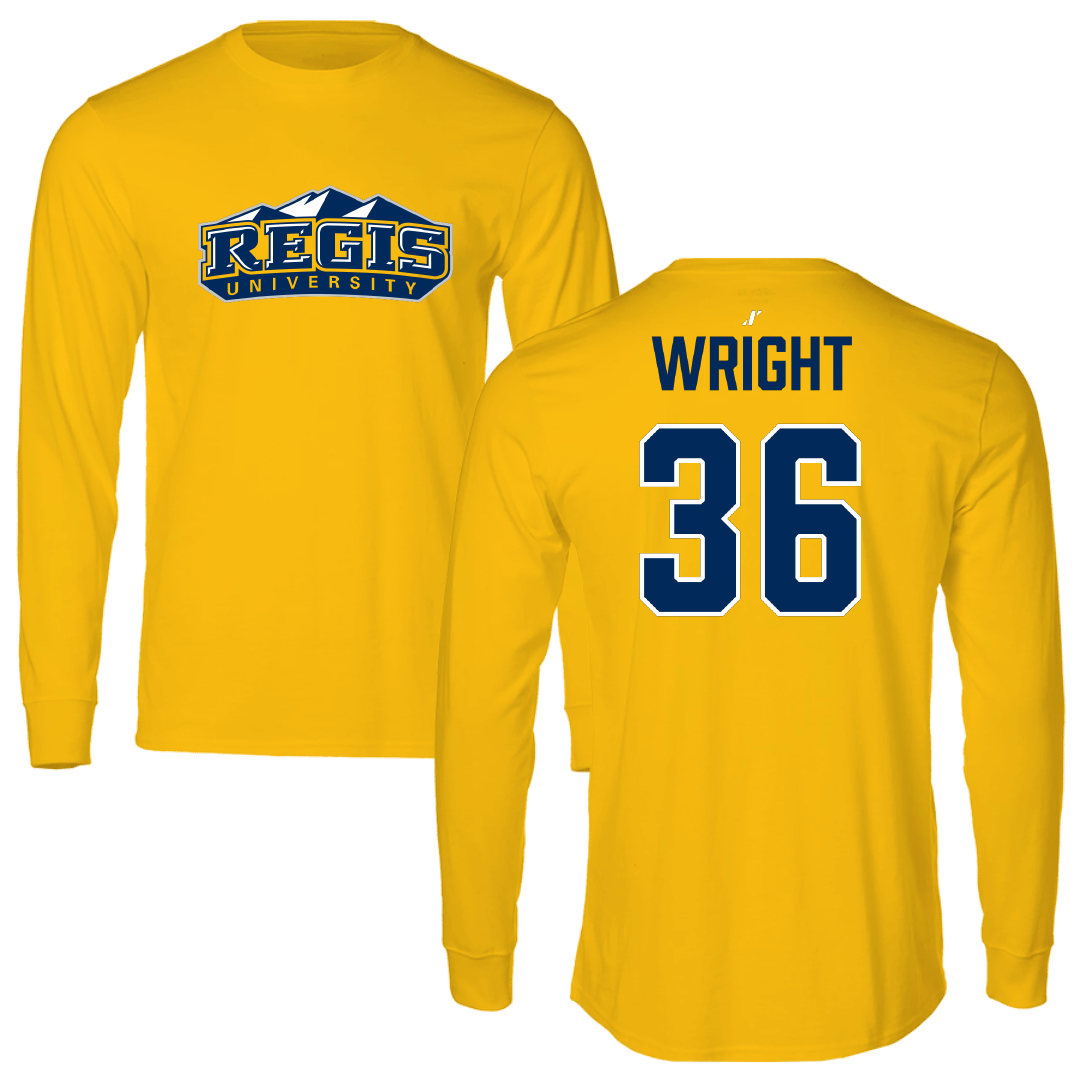 Regis University (Colorado) Baseball Gold Long Sleeve - #36 Jacob Wright
