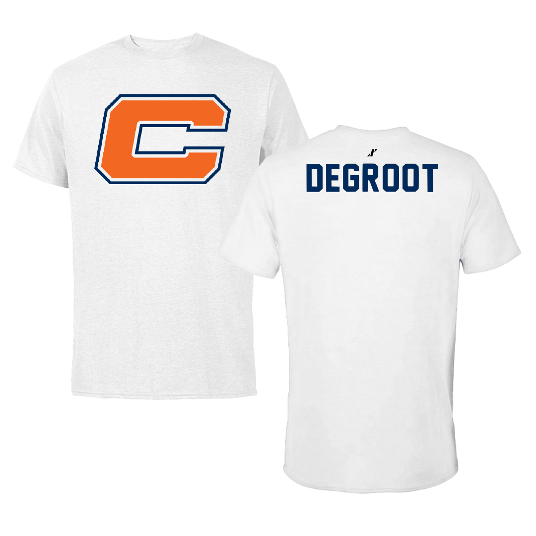 Carroll University Tennis White Performance Tee - Greyson DeGroot
