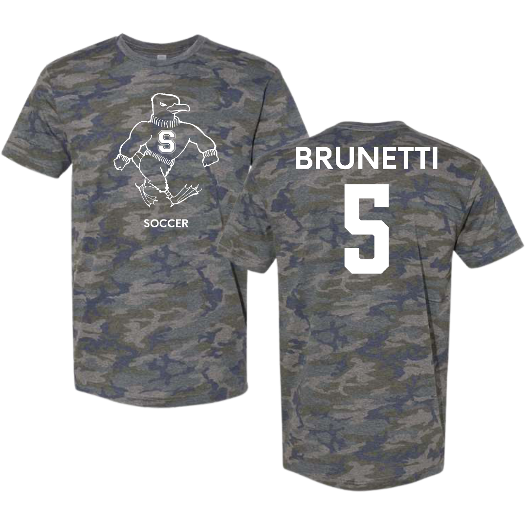 Salisbury University Soccer (M) Vintage Camo Tee - #5 David Brunetti