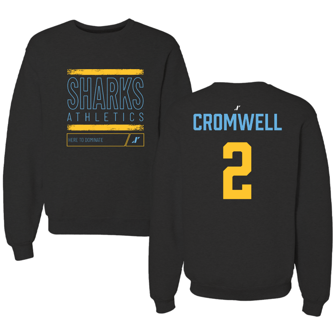 Long Island University Acrobatics & Tumbling Black Dominate Crewneck - #2 Raegan Cromwell