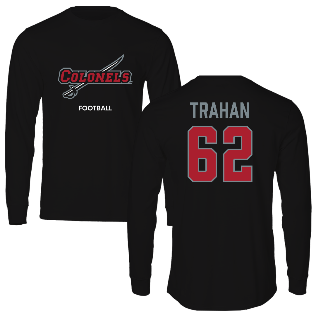 Nicholls State University Football Black Colonels Performance Long Sleeve - #62 Seth Trahan