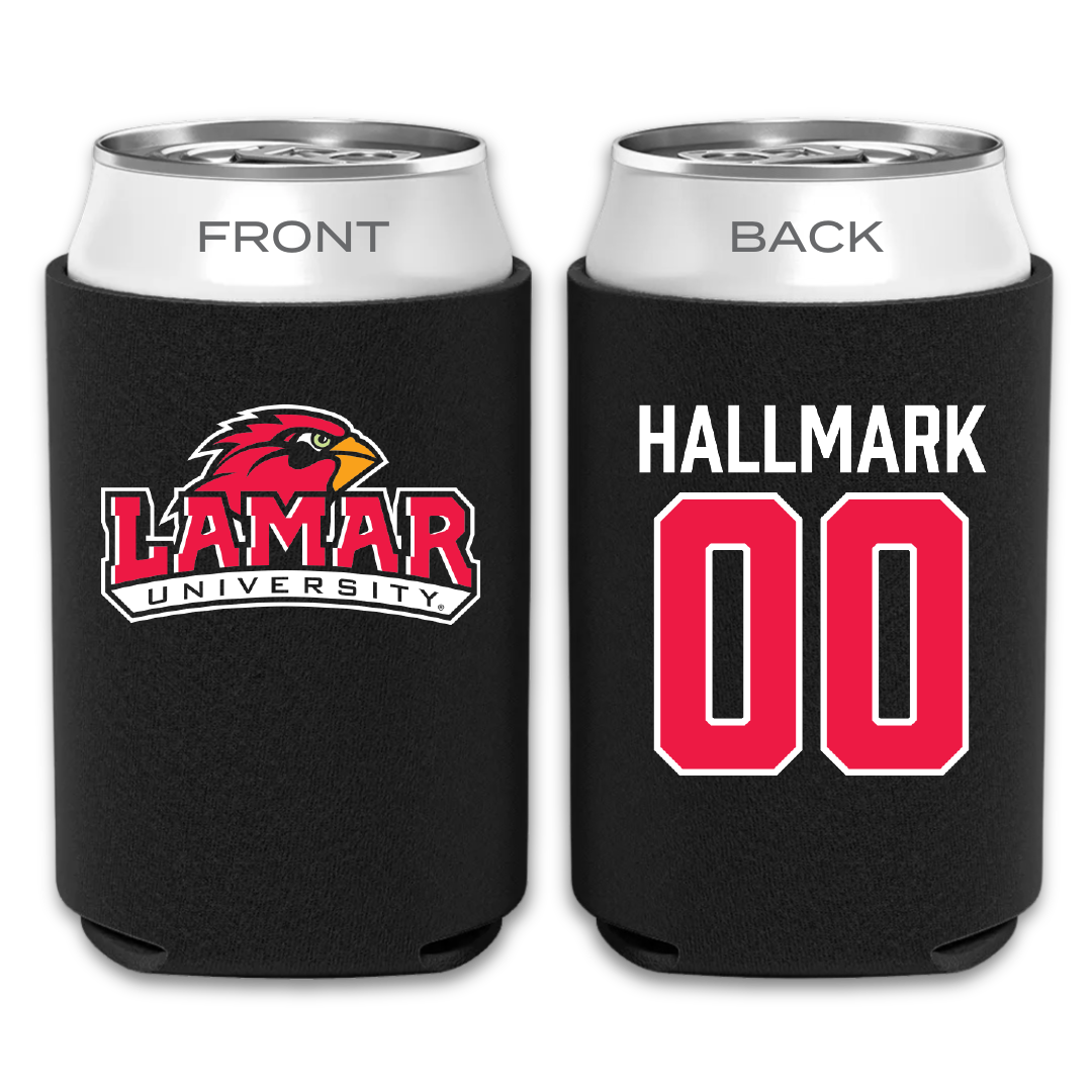 Lamar University Softball Black Can Cooler - #00 Neveah Hallmark
