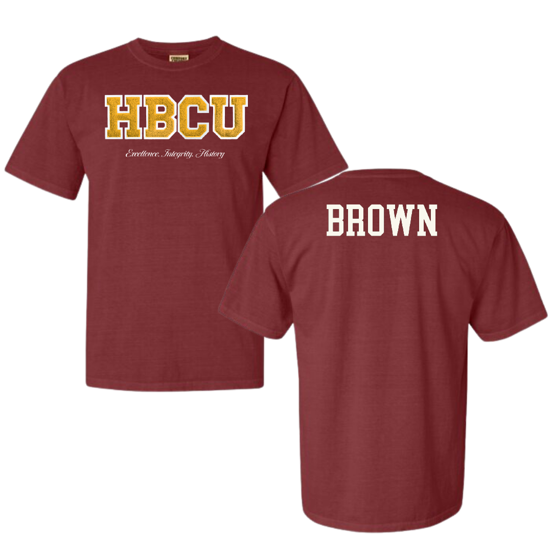 Bethune-Cookman University TF and XC Maroon HBCU Varsity Comfort Colors Tee - Malcolm Brown