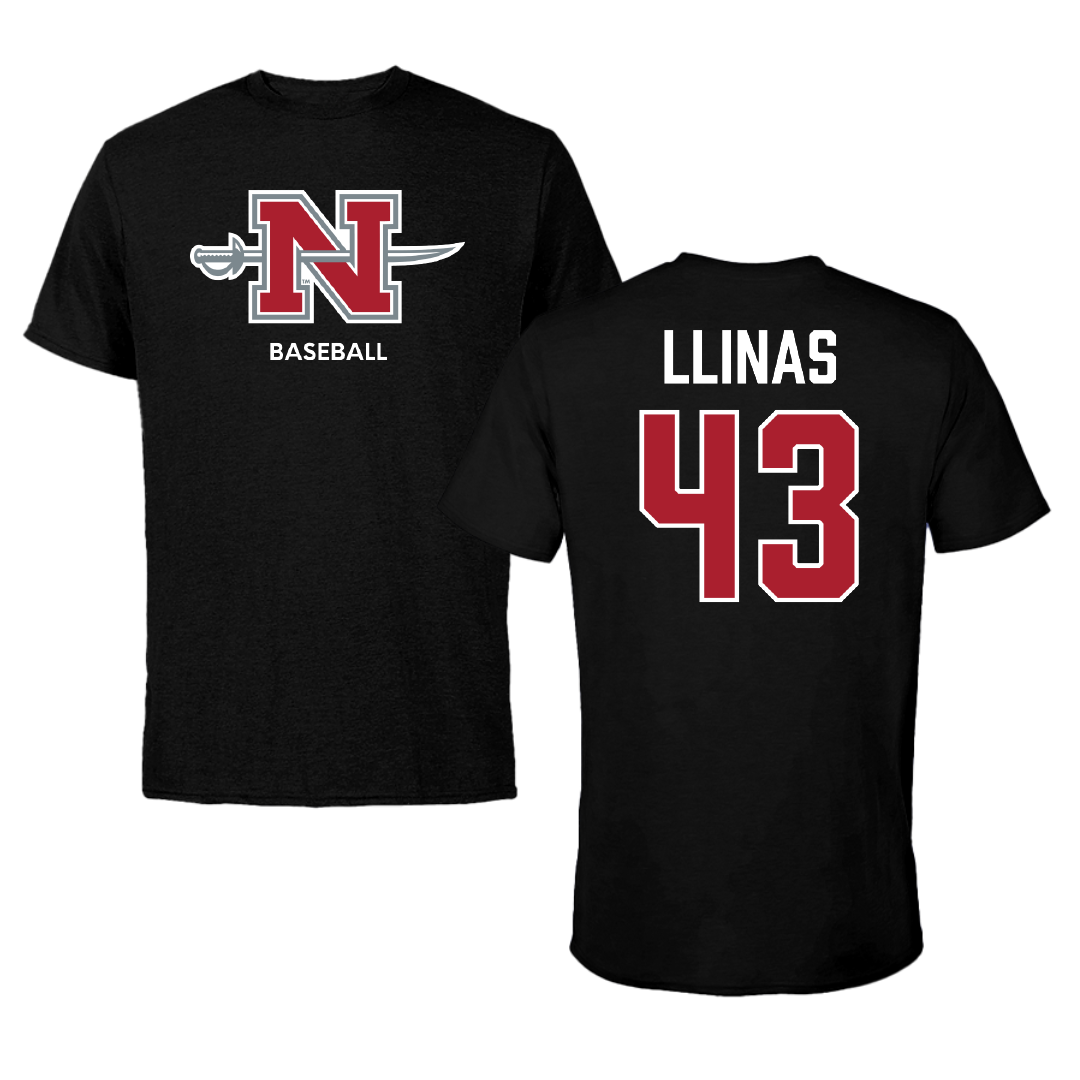 Nicholls State University Baseball Black Mascot Tee - #43 Alexander Llinas