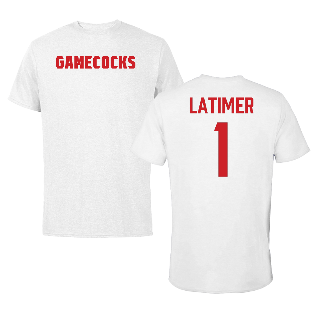 Jacksonville State University Football White Tee - #1 Geimere Latimer