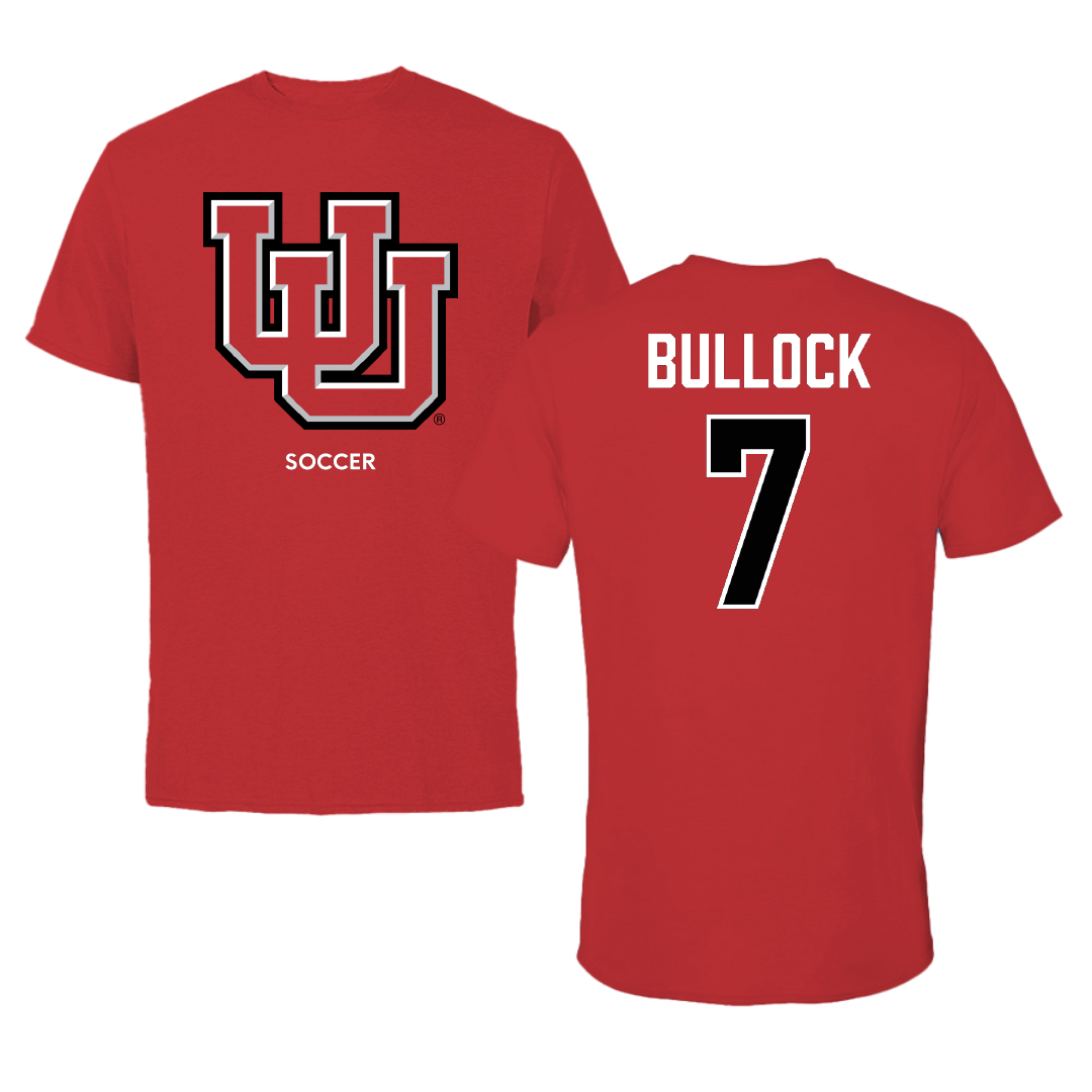 University of Utah Soccer (W) Red Performance Tee - #7 Kelly Bullock