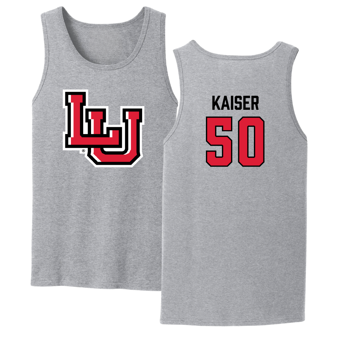 Lamar University Baseball Sport Gray Tank Top - #50 Connor Kaiser