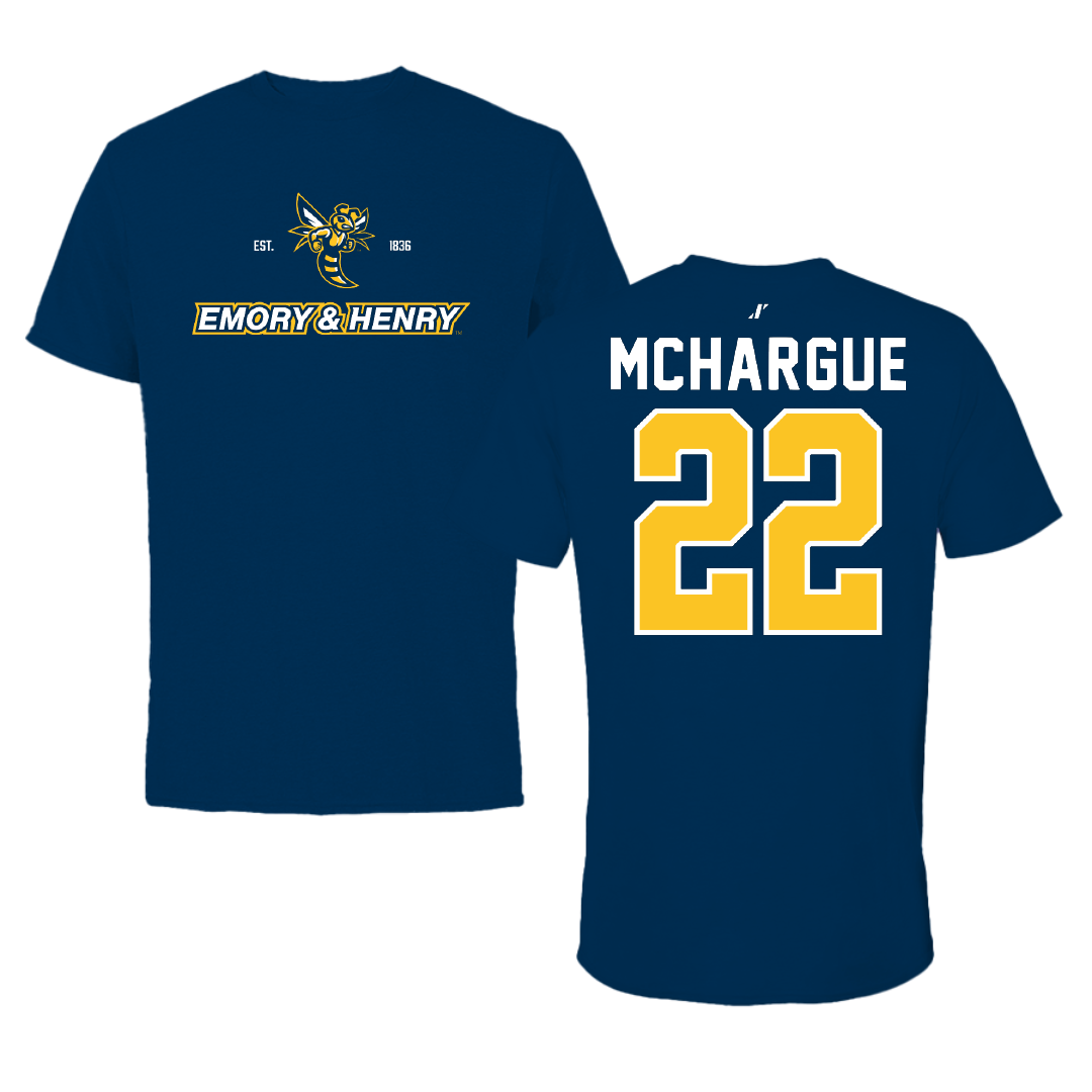 Emory & Henry College Lacrosse Navy General Performance Tee - #22 Avery McHargue