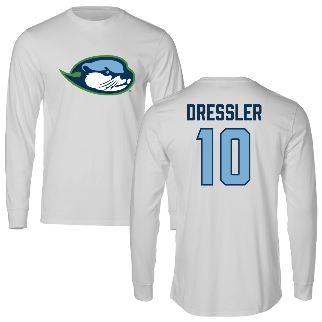 Cal State Monterey Bay Baseball Light Gray Long Sleeve - #10 Jacob Dressler