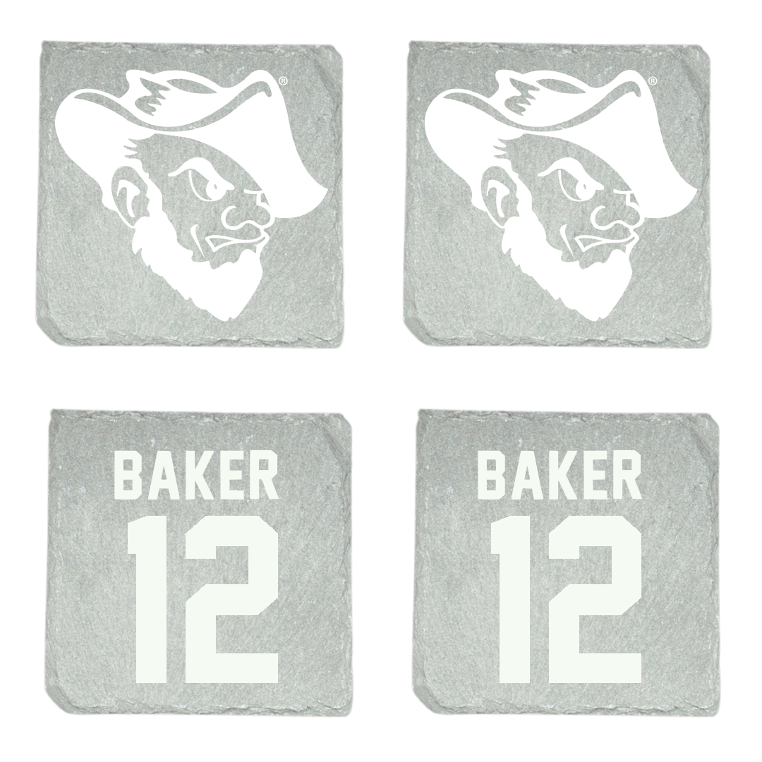 South Dakota Mines Football Stone Coaster (4 Pack)  - #12 Gage Baker
