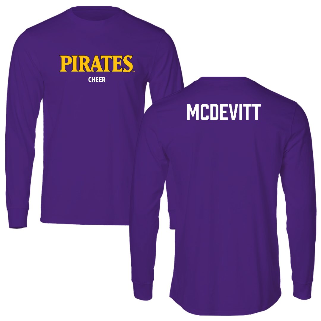 East Carolina University Cheer Purple Performance Long Sleeve - Tanner McDevitt