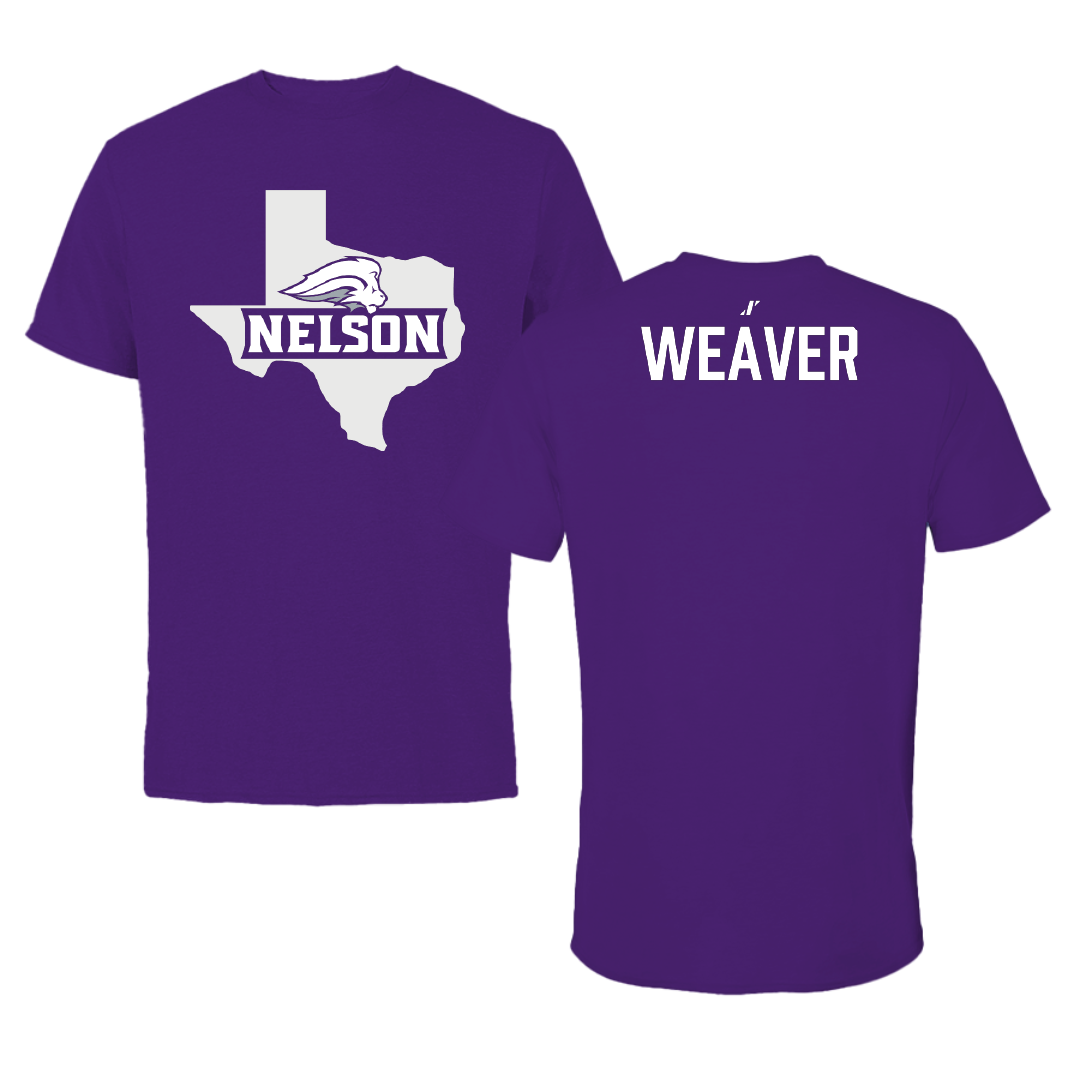 Nelson University TF and XC Purple State Performance Tee - Darryn Weaver