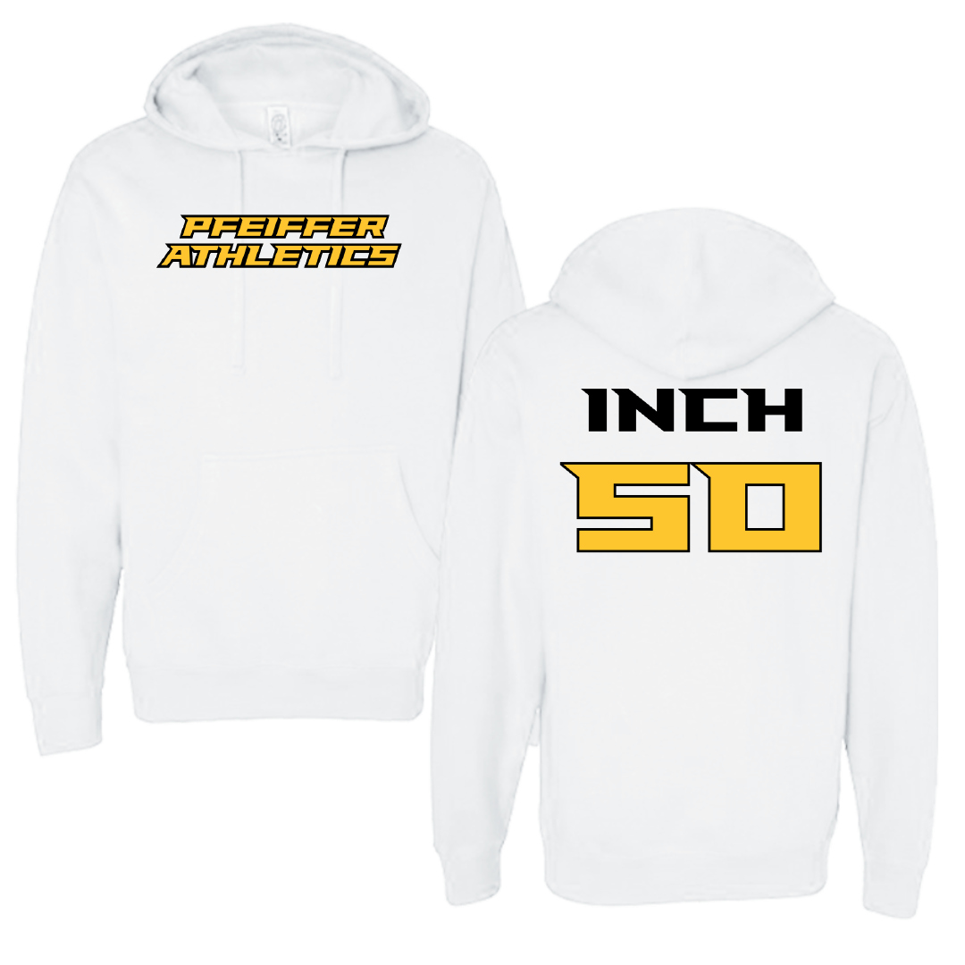 Pfeiffer University Lacrosse (M) White Hoodie - #50 Andrew Inch