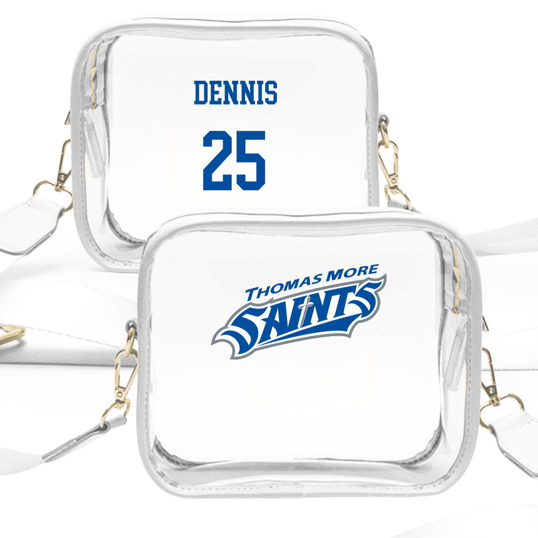 Thomas More University Baseball White Clear Stadium Bag - #25 Austin Dennis
