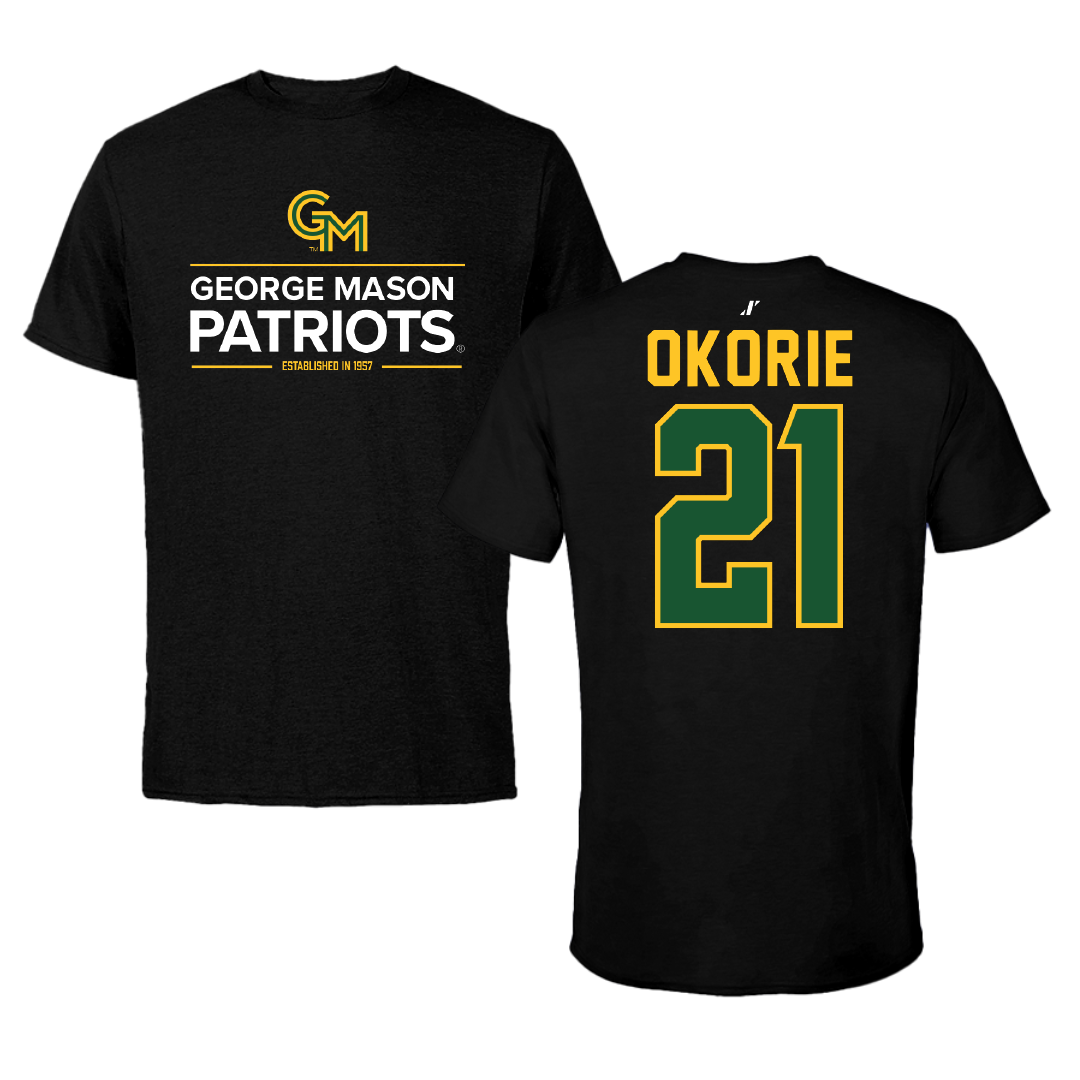 George Mason University Basketball Black General Performance Tee - #21 Faith Okorie