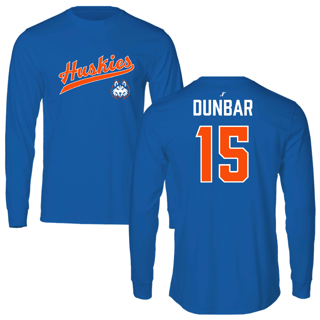 Houston Christian University Soccer (W) Blue General Performance Long Sleeve - #15 Brynn Dunbar