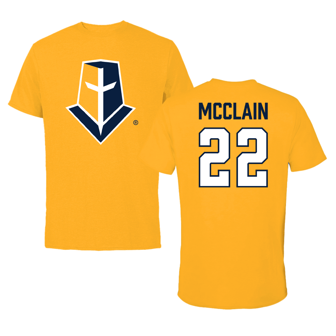 Mount Marty University Football Gold Tee - #22 Brayden McClain