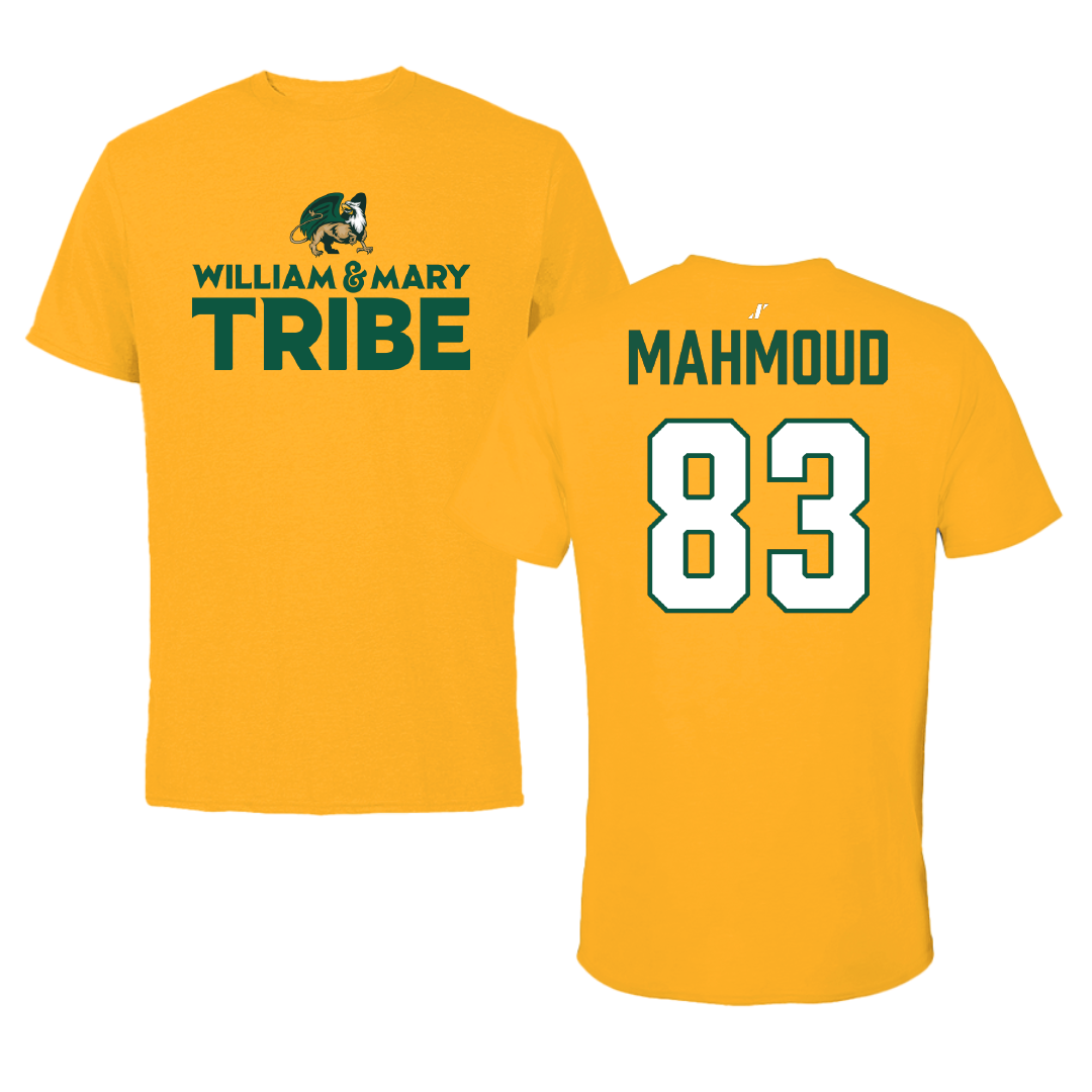 William & Mary Football Gold General Tee - #83 Nasir Mahmoud