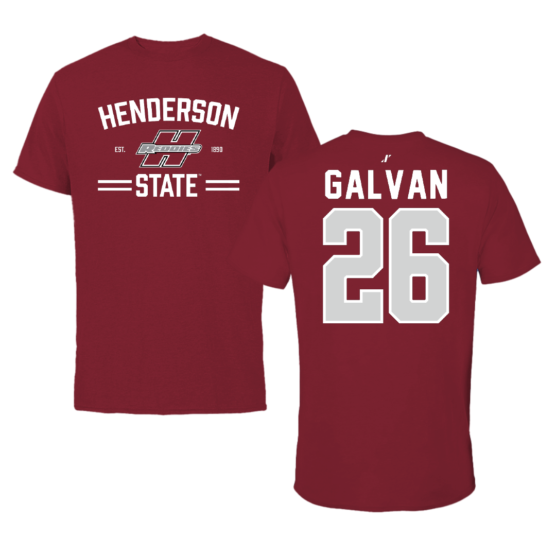 Henderson State University Baseball Cardinal General Tee - #26 Alex Galvan