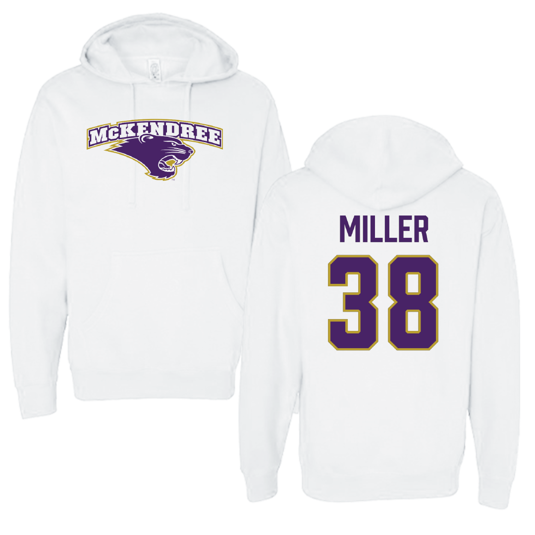 McKendree University Football White Hoodie - #38 Jacob Miller