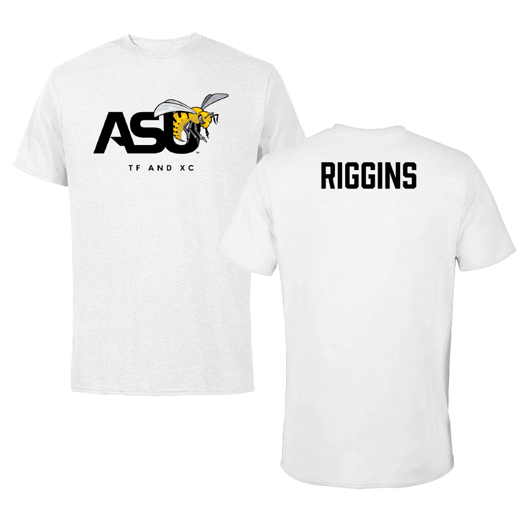 Alabama State University TF and XC White ASU Performance Tee - Isaiah Riggins