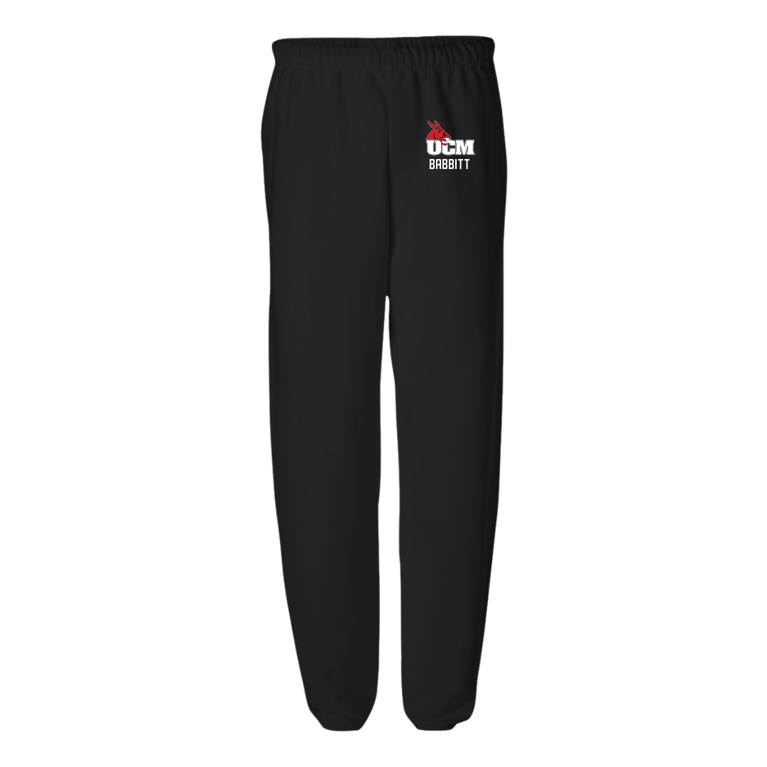 University of Central Missouri Baseball Black Sweatpants - #34 Harrison Babbitt