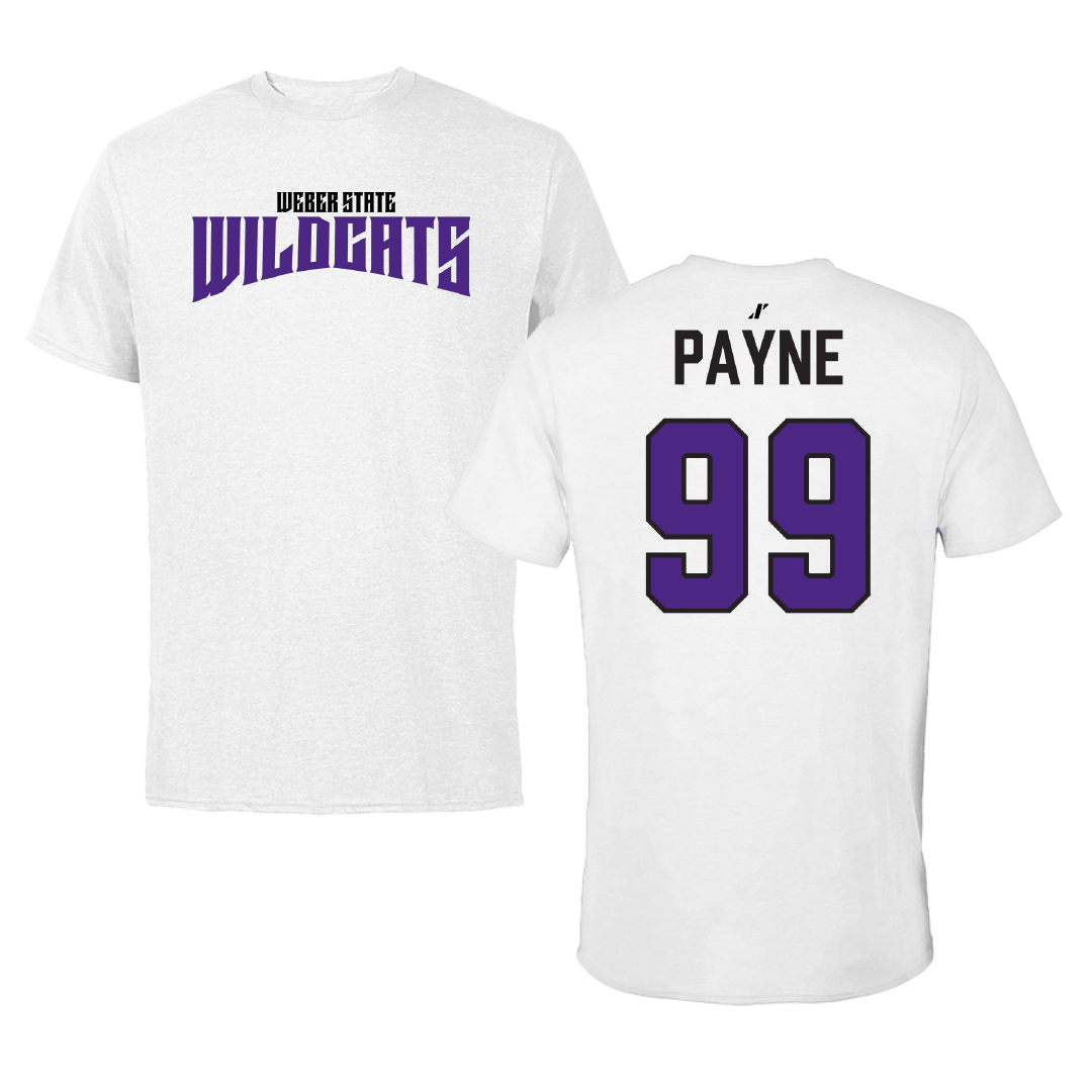 Weber State University Football White Classic Tee - #99 Easton Payne