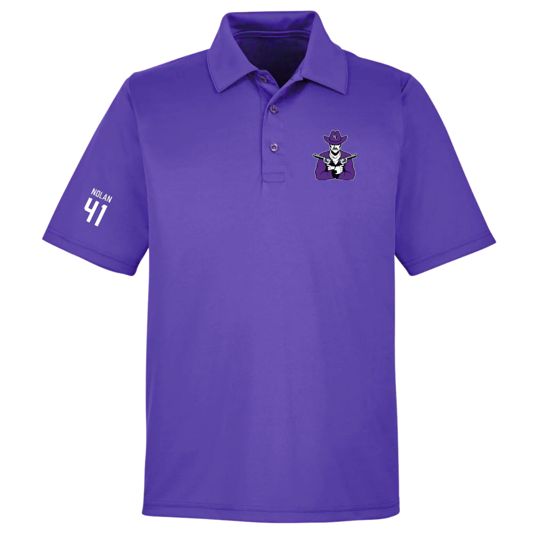 Ranger College Baseball Purple Polo - #41 Jack Nolan