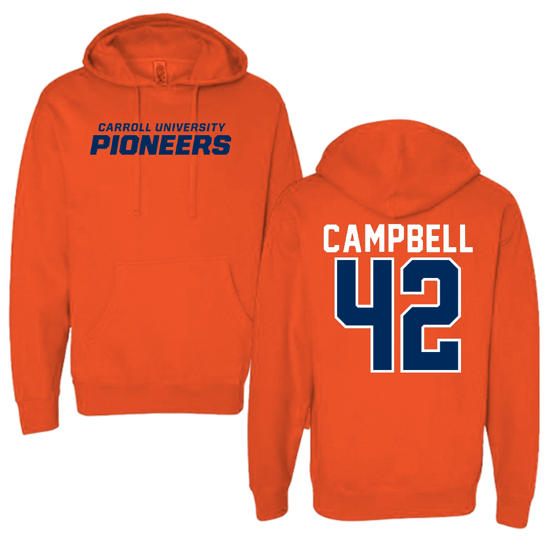 Carroll University Football Orange Hoodie - #42 Will Campbell