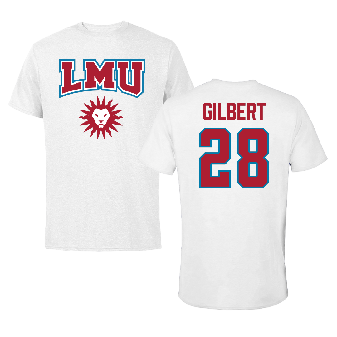Loyola Marymount University Softball White Tee - #28 Jessie Gilbert
