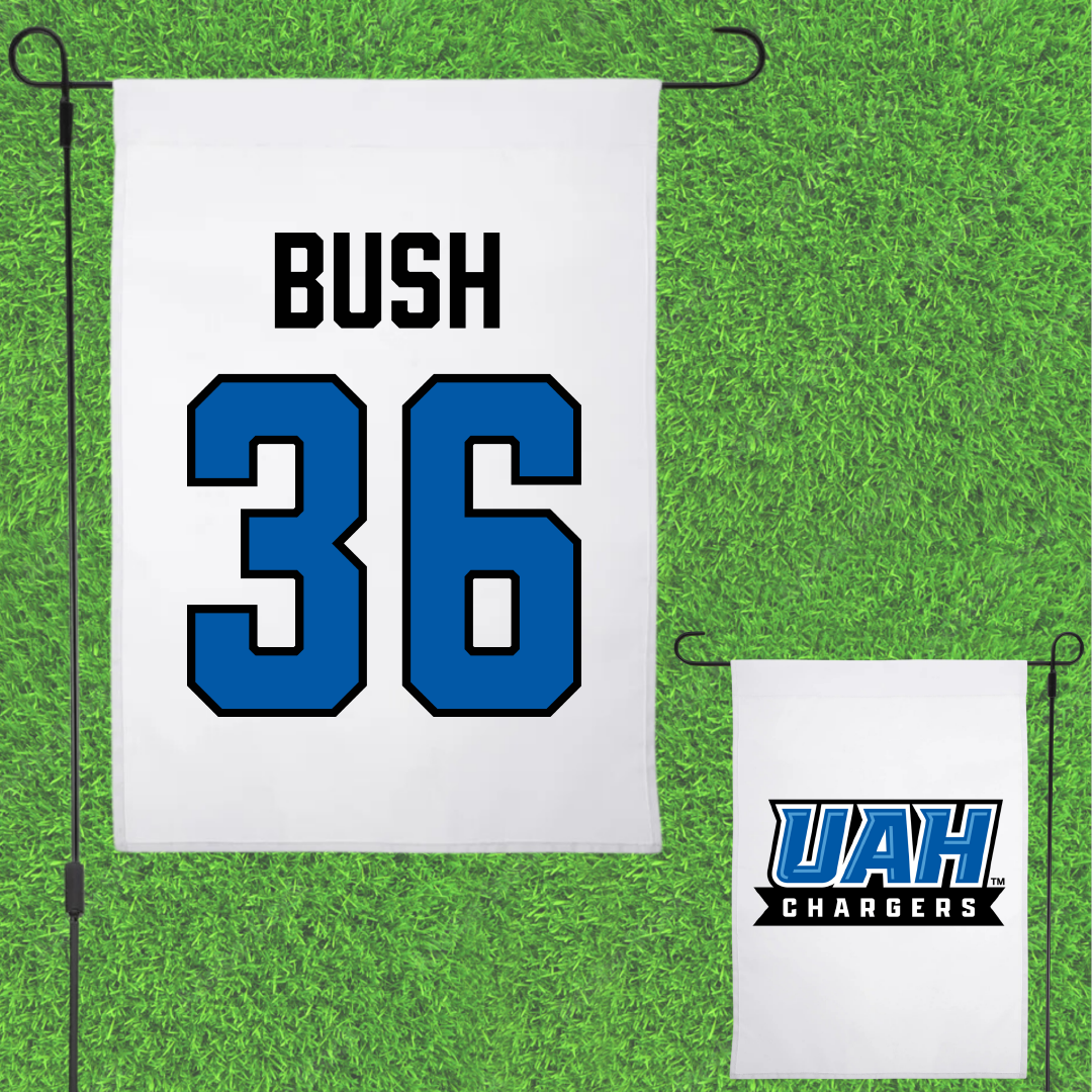 Huntsville Baseball White Garden Flag - #36 Taylor Bush