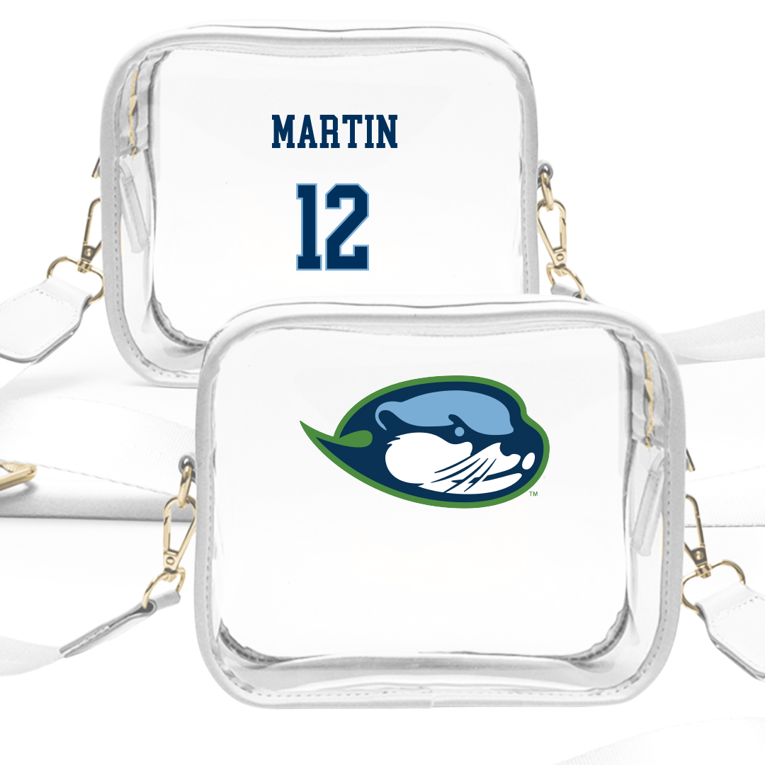 Cal State Monterey Bay Soccer (M) White Clear Stadium Bag - #12 Kai Martin