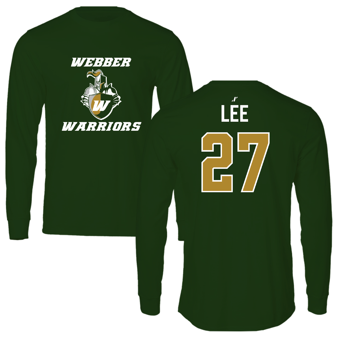 Webber International University Football Forest Green Long Sleeve - #27 Jaylin lee