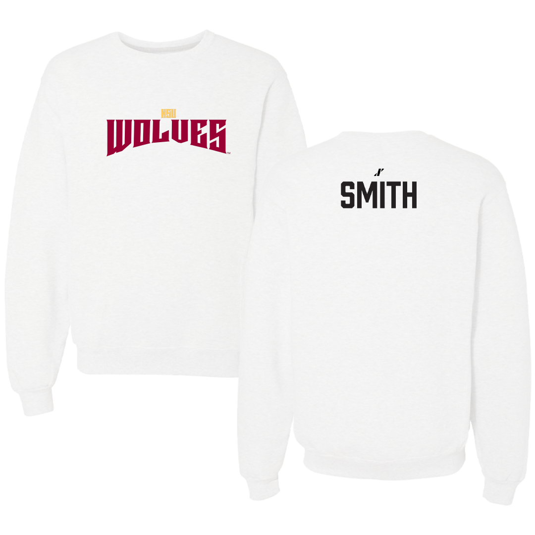 Northern State University Football White Classic Crewneck - Harrison Smith