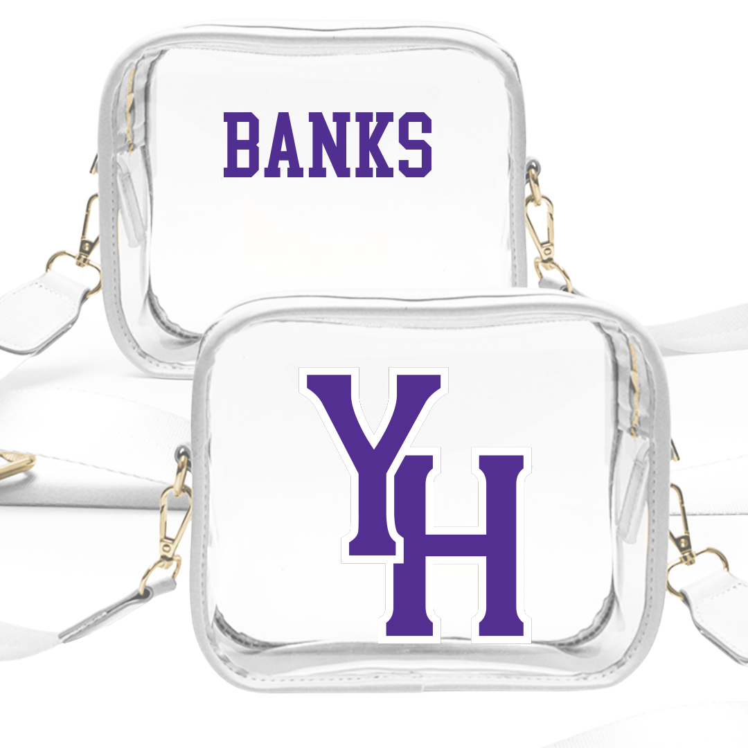 Young Harris College Basketball (M) White Clear Stadium Bag - Keith Banks