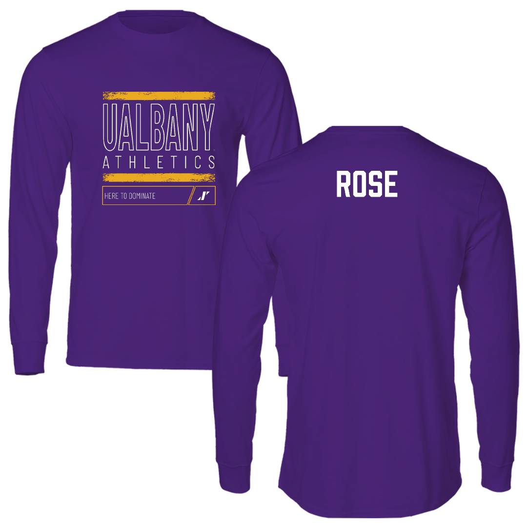 University at Albany TF and XC Purple Dominate Long Sleeve - Scarlett Rose
