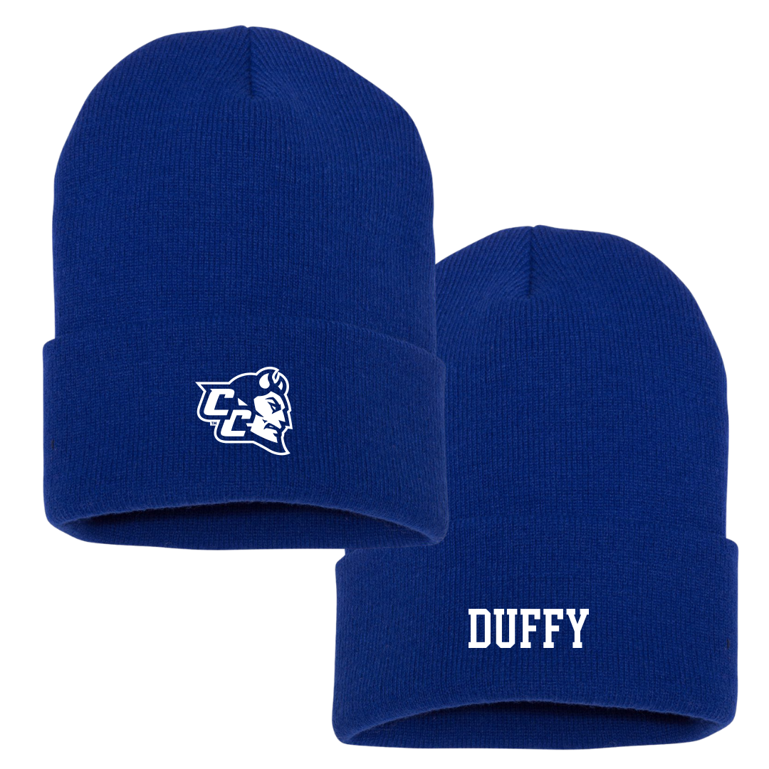 Central Connecticut State University Baseball Blue Beanie - #35 Tyler Duffy