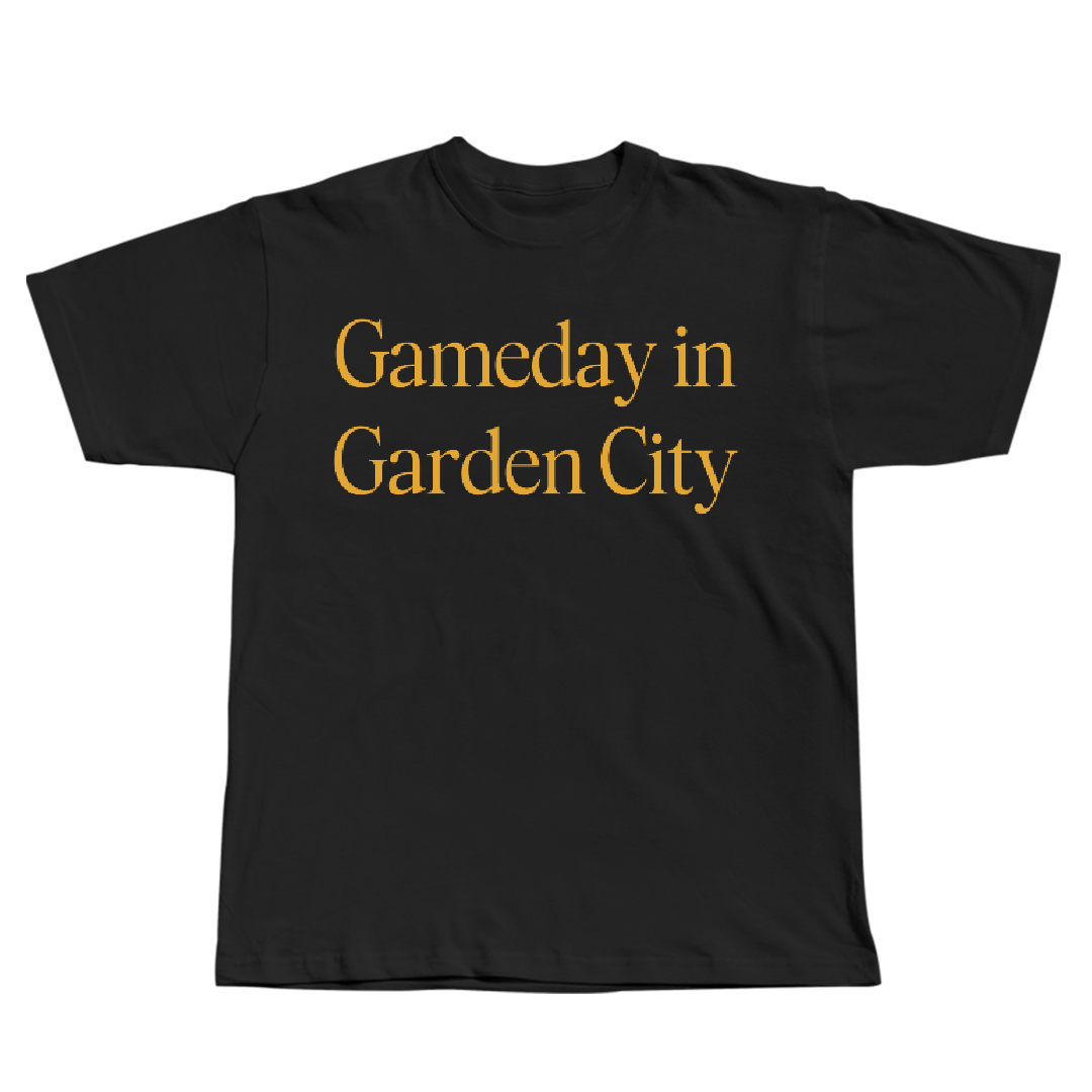 Adelphi University Soccer (M) Black Gameday Tee - #10 Luca Boast