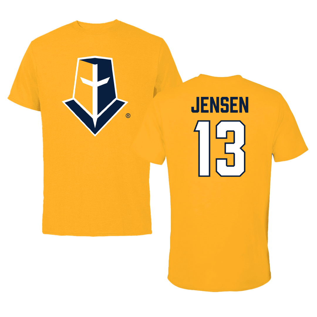 Mount Marty University Basketball Gold Tee - #13 Jadyn Jensen